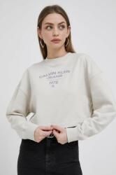 Calvin Klein bluza femei, culoarea bej, cu imprimeu 9BYX-BLD017_80X