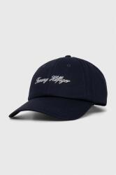 Tommy Hilfiger șapcă de baseball din bumbac culoarea albastru marin, cu imprimeu 9BYX-CAD0ED_59X