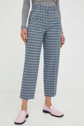 PS Paul Smith pantaloni de lana culoarea gri, fason tigareta, high waist 9BYX-SPD02U_90X