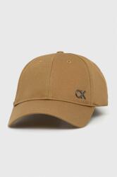 Calvin Klein șapcă de baseball din bumbac culoarea bej, neted 9BYX-CAM01E_80X