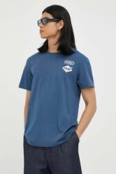 G-Star Raw tricou din bumbac culoarea albastru marin, cu imprimeu 9BYX-TSM0US_59X