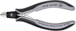 KNIPEX Cleste pentru taiat, fateta mica, lateral, ESD, 125mm, Knipex - 005988 Cleste