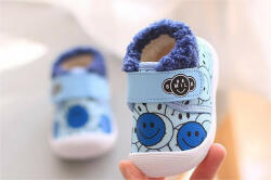 Superbebeshoes Pantofi imblaniti bleu - Smiley