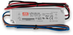 MEAN WELL LPV-20-24 IP67 118x35x26mm 24V DC LED tápegység
