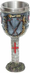 Tole 10 Imperial Pocal Medieval Templar Castle 18cm 200ml decorat 360grade Tole 10 Imperial 39384