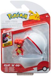 Pokémon - set figurine clip n go, magby & premier ball, 2 buc (BPKW3139) Figurina