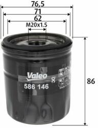 VALEO Filtru ulei VALEO 586146 (586146) - automobilus