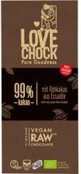 Lovechock Ciocolata raw vegana extreme dark 99% cacao bio 70g