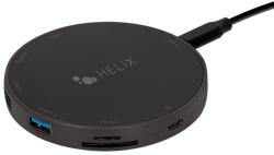 Helix 9 az 1-ben USB-C vezeték nélküli töltőpad 10W fekete (HELIX0008)