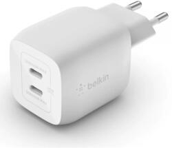 Belkin WCH011VFWH Dual USB-C GaN Wall Charger with PPS 45W (WCH011VFWH)
