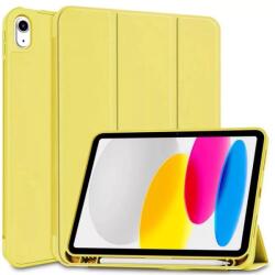 Haffner Smart Case on/off funkcióval - Pencil tartóval Apple iPad 10.9 (2022) sárga (FN0483)