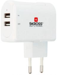 SKROSS Euro USB Charger 2-Port 3.4A (EU-USBCHAR-2P-3-4A)
