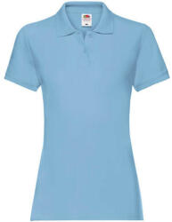 Fruit of the Loom Női Galléros póló Rövid ujjú Fruit of the Loom Premium Polo Lady-Fit - XL (16), Ég kék
