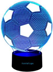FizioTab 3D LED focilabda éjszakai lámpa, FizioTab® lámpa, 7 szín, környezeti fény, USB tápegység (Minge116)