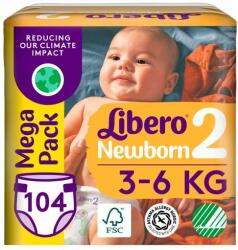 Libero Newborn Mega Pack de scutece pentru nou-născuți 3-6kg Mini 2 (104 bucăți) (7322541884066)