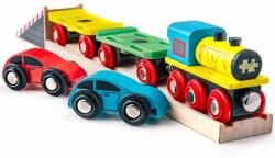 Bigjigs Toys Trenul Bigjigs Rail Freight cu mașini și șine (DDBJT199)