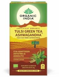 Organic India Ceai Tulsi Ashwagandha Ceai Verde, 25 plicuri