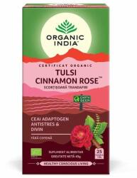 Organic India Ceai Tulsi Scortisoara Trandafiri, 25 plicuri