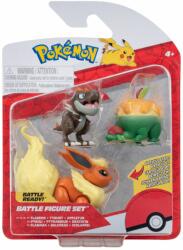 Pokémon Set 3 figurine de actiune, Pokemon, Appletun, Tyrunt si Flareon