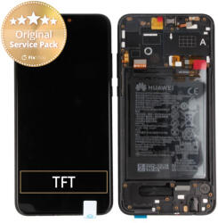 Huawei Honor 9X Lite - Ecran LCD + Sticlă Tactilă + Ramă + Baterie (Midnight Black) - 02353QJJ Genuine Service Pack, Black