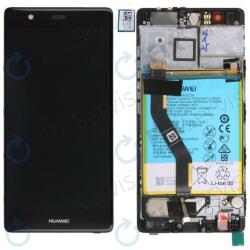 Huawei P9 Plus - Ecran LCD + Sticlă Tactilă + Ramă + Baterie (Black) - 02350SUS, 02350VXU Genuine Service Pack, Black