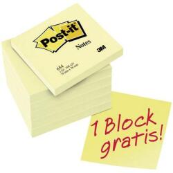 Post-it Post-it® Notes (H x Sz) 76 mm x 76 mm, sárga 654Y6 3M, tartalom: 6 db