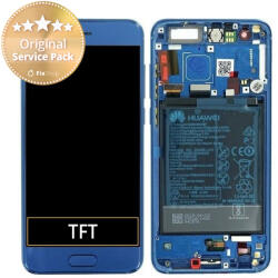 Huawei Honor 9 - Ecran LCD + Sticlă Tactilă + Ramă + Baterie (Sapphire Blue) - 02351LBV Genuine Service Pack, Blue