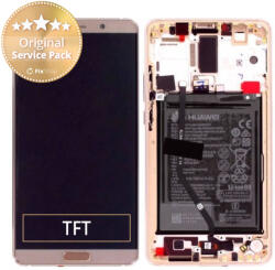 Huawei Mate 10 - Ecran LCD + Sticlă Tactilă + Ramă + Baterie (Pink Gold) - 02351QSF Genuine Service Pack, Pink Gold