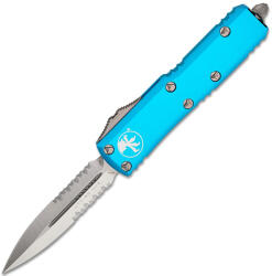 Microtech Knives Utx-85 D/E Satin Partial Serration Turquoise 232-5TQ