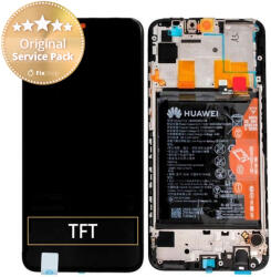 Huawei P smart (2020) - Ecran LCD + Sticlă Tactilă + Ramă + Baterie (Midnight Black) - 02353RJT Genuine Service Pack, Black