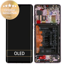 Huawei P30 Pro - Ecran LCD + Sticlă Tactilă + Ramă + Baterie (Misty Lavender) - 02353DGM Genuine Service Pack, Misty Lavender