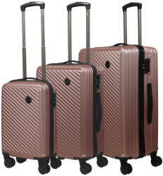 HaChi Boston Pro rose gold 4 kerekű 3 részes bőrönd szett (Boston-PRO-szett-rosegold)