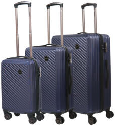 HaChi Boston Pro kék 4 kerekű 3 részes bőrönd szett (Boston-PRO-szett-kek)