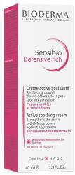 BIODERMA Crema calmanta Sensibio Defensive Rich, Bioderma, 40 ml