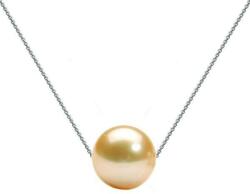 Cadouri si Perle Colier Aur Alb cu Perla Naturala Premium Crem - Cadouri si perle
