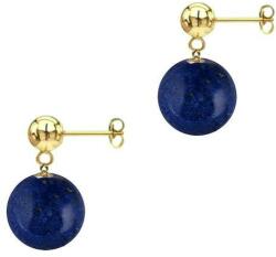 Cadouri si Perle Cercei Aur Galben de 14 karate si Pietre Semipretioase Naturale de Lapis Lazuli de 8 mm