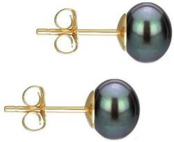 Cadouri si Perle Cercei de aur cu perle naturale negre - Cadouri si perle