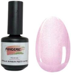 Pandemic Oja Semipermanenta Polish Gel Metallic Bonbon Pretty In Pink Roz Sidefat, 12 ml