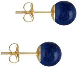 Cadouri si Perle Cercei Aur Galben de 14 karate, Tip Surub, cu Pietre Semipretioase Naturale de Lapis Lazuli de 8 mm