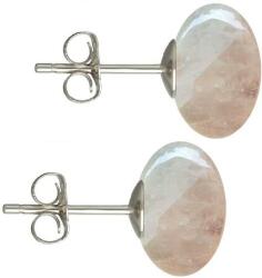 Cadouri si Perle Cercei Argint, Tip Surub, cu Pietre Semipretioase Naturale de Cuart Roz de 12 mm