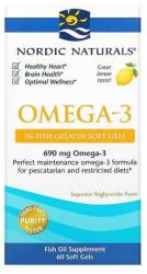 Nordic Naturals Omega-3 Lemon 690mg 60 Fish Gelatin Soft Gels - Nordic Naturals
