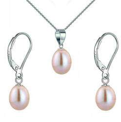 Cadouri si Perle Set Argint 925 si Perle Naturale Teardrops Lavanda - Cadouri si perle