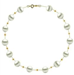 Cadouri si Perle Colier Office Aur de 14 K cu Perle Naturale Premium de 8 mm si Bile Aur - Cadouri si perle