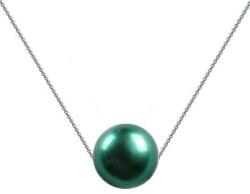 Cadouri si Perle Colier Aur Alb cu Perla Naturala Premium Verde Smarald - Cadouri si perle