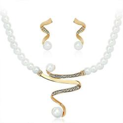 Set elegant colier + cercei cu perle Efb nr. 13