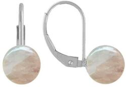 Cadouri si Perle Cercei Argint Clasici si Pietre Semipretioase Naturale de Cuart Roz de 10 mm
