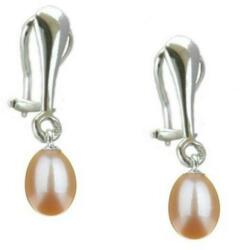 Cadouri si Perle Cercei Argint Clips cu Perle Naturale Teardrops Crem - Cadouri si perle