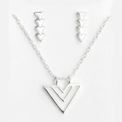 Adorabel Set de bijuterii din argint 925 în formă de triunghi, Adorabel