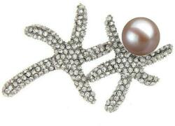 Cadouri si Perle Brosa Pandantiv Stea de Mare cu Perla Naturala Lavanda, Mare, de 10 mm - Cadouri si perle