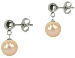 Cadouri si Perle Cercei de Aur Alb cu Perla Naturala Crem - Cadouri si perle